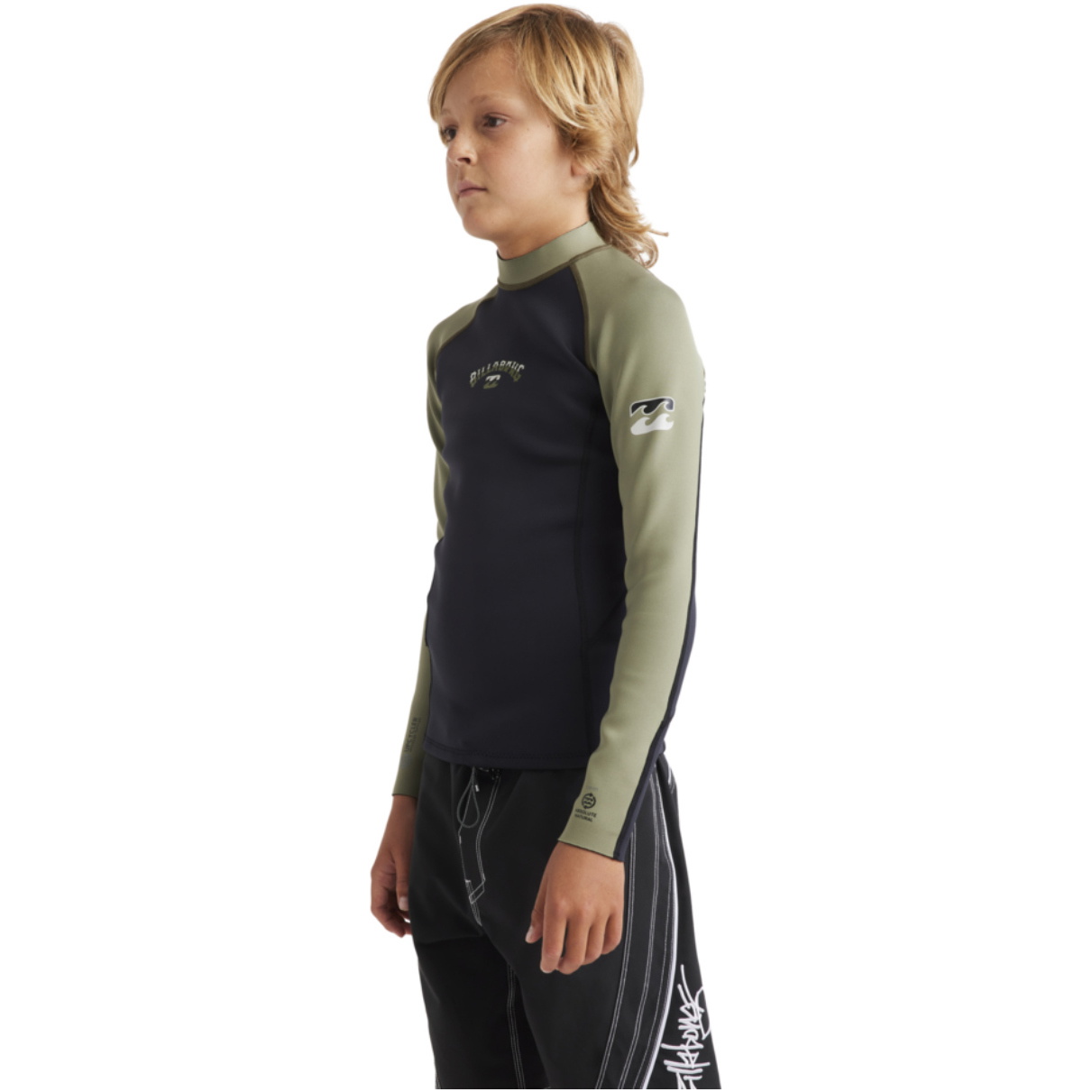 2026 Billabong Junior 1/ 1mm Absolute Natural Jacket 24CW191508 - Military